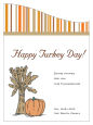 Stripes Thanksgiving Curved Wine Labels 2.75x3.75